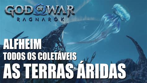 God of War Ragnarok Todos os Coletáveis de As Terras Áridas Alfheim