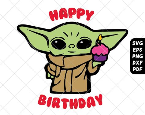 Baby Yoda Birthday SVG