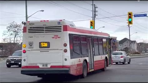 Ttc 53b Steeles East Nova Bus Ride 9234 From Finch Stn To Steeles East