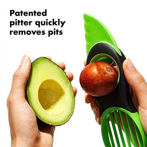 OXO Good Grips 3 In 1 Avocado Slicer Green Cookinandcampin