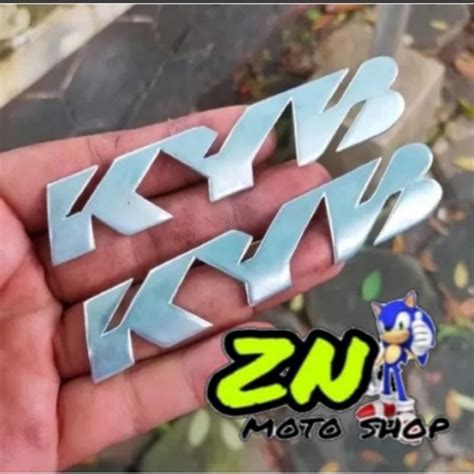 Jual Emblem KYB Emblem Tulisan Logo KYB Tebal 3mm Timbul 1set Kanan