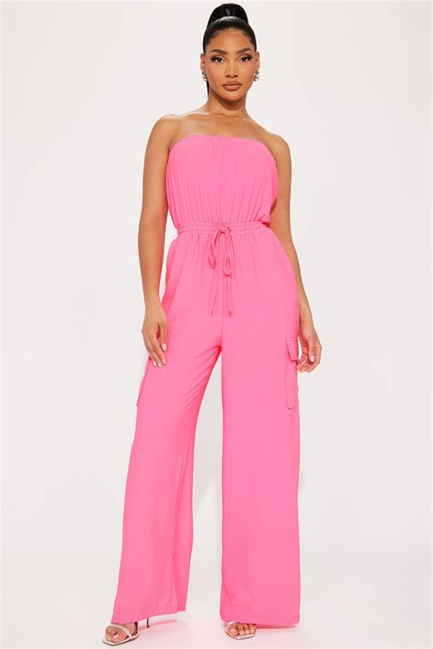 Stay Low Key Jumpsuit Hot Pink Fashion Nova Jumpsuits Fashion Nova