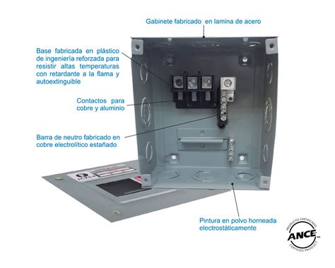 Centro de carga 3 polos trifásico empotrar CC03E Igesa