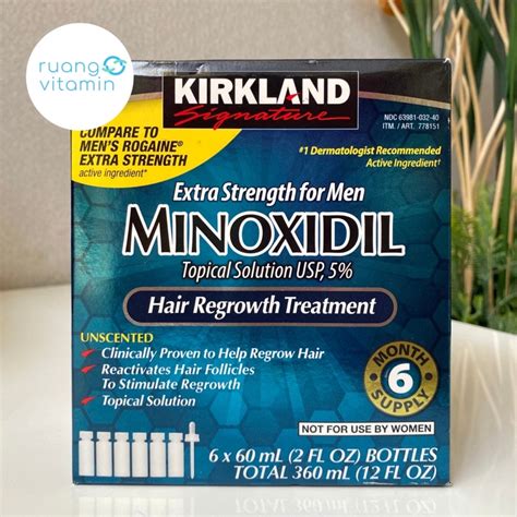 Jual KIRKLAND SIGNATURE Minoxidil Liquid BOX Isi 6 Botol 1 Pipet