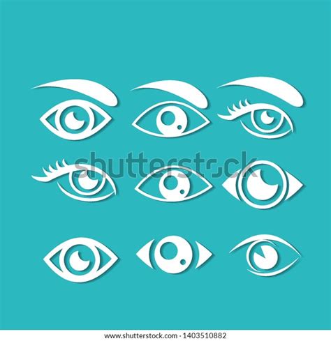 Eyes Eye Icon Set Vector Collection Stock Vector Royalty Free