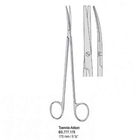 Scissors Toennis Adson Curved Mm