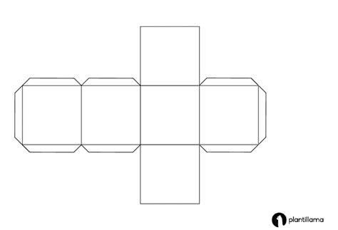 Plantilla para hacer un CUBO 3D DE PAPEL Imprímelo GRATIS