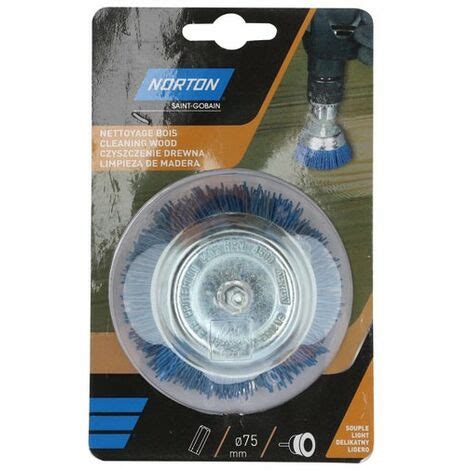 NORTON Brosse Perceuse Coupe Nylon Bleu 75 Norton