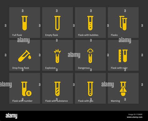 Laboratory Test Tube Icons Stock Vector Image And Art Alamy