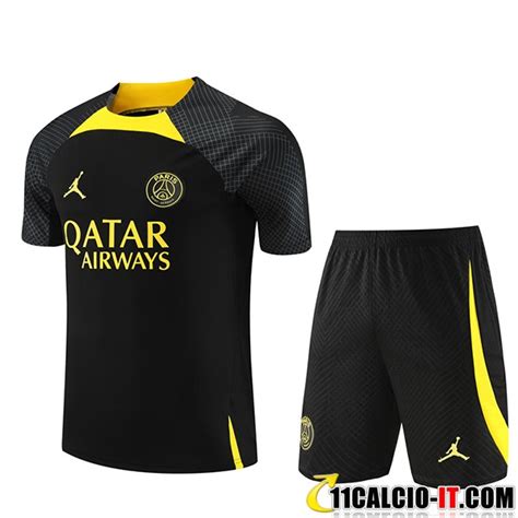 Personalizzare Kit Maglia Allenamento Pantaloncini Jordan Psg Nero