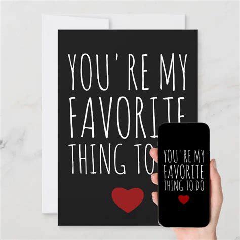 You Re My Favorite Thing To Do Funny Naughty Vday Holiday Card Zazzle