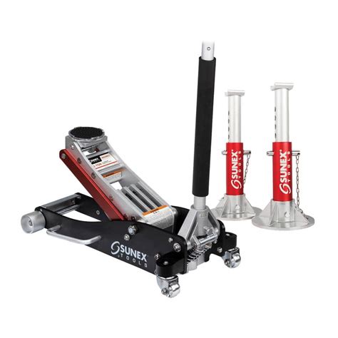 Sunex Tools Ton Aluminum Floor Jack With Jack Stands Asjpk The