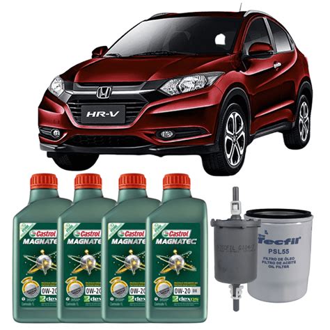 Kit Troca Leo Honda Hrv Castrol W Filtros Fast Oleo