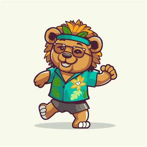 Premium Vector Cute Lion Cartoon Vector Illustration Mascot Design