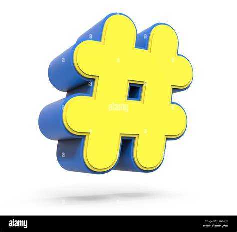 Cute Yellow Hashtag Sign Yellow Sign With Blue Frame Toylike Sign For