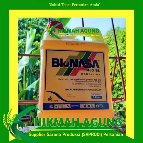 Jual BIONASA 480SL 2 LITER HERBISIDA GLIFOSAT PEMBASMI RUMPUT Shopee