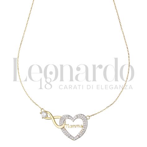 Collane Collana Con Elementi Il Linea Da Donna In Oro 18 Carati Forma O