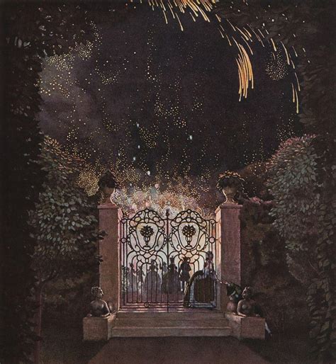 Fireworks In The Park Painting Konstantin Somov Oil Paintings