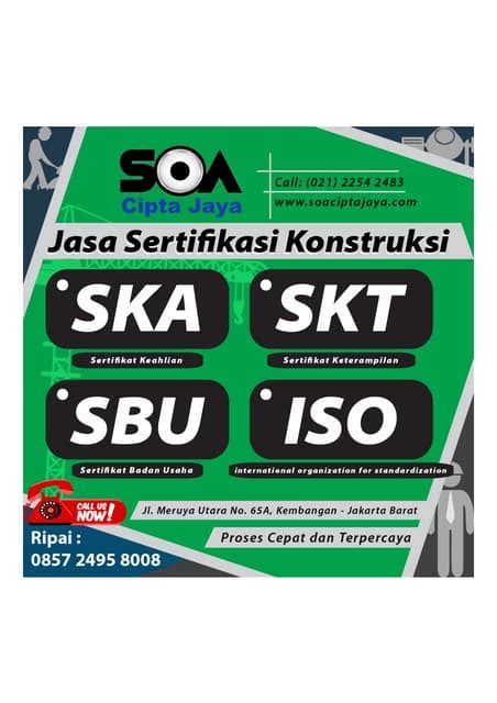 Jasa Sertifikasi Konstruksi Ska Skt Sbu Iso Skt Migas Pdf