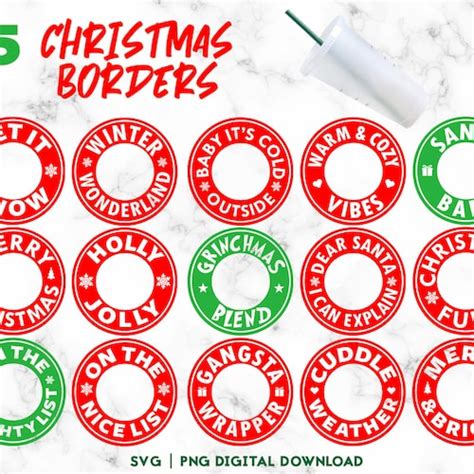 Christmas Oz Venti Cold Cup Svg Bundle Santa Christmas Cold Etsy