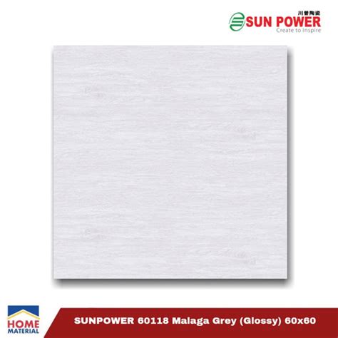 Jual Keramik Lantai Glossy Sunpower Malaga Grey Semi Granit