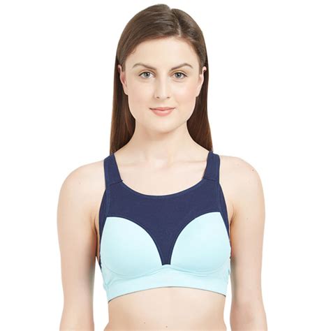 Buy Soie Womens Extreme Coverage High Impact Padded Non Wired Sports Bra Aruba Blue Online