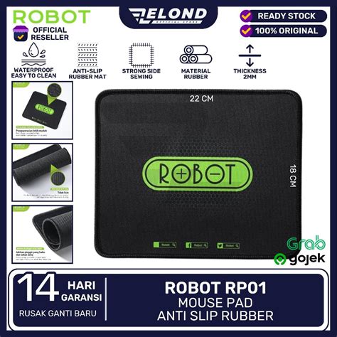 Jual Mousepad Mouse Pad Anti Slip Robot Rp Mp Gaming Polos Hitam