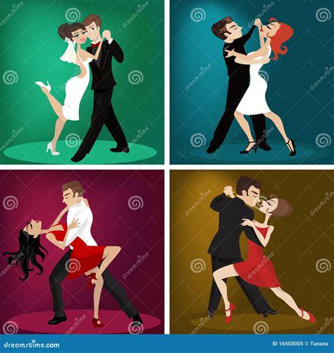 Romantic Couple Dance Stock Vector Illustration Of Makeup 16503005