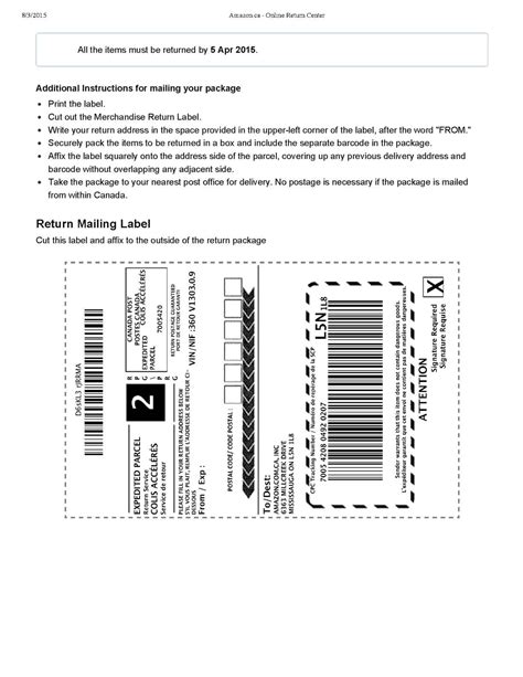 32 Canadapost Return Label - Labels Design Ideas 2020