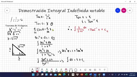 Demostración de la integral Notable dx 1 x 2 por sustitución