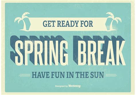 Vintage Spring Break Poster 89906 Vector Art at Vecteezy