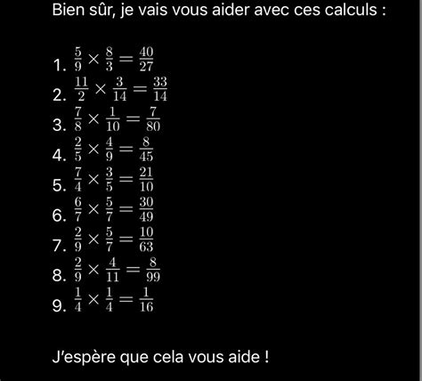 Bonjour Quelqu Un Pourrait M Aider Svp Calcule Mentalement5 9 X 8 311 2 X 3 147 8 X 1 102 5 X 4