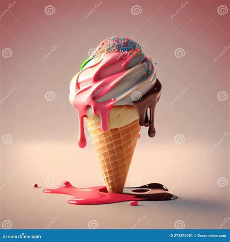 Melting Ice Cream Balls Stock Illustration Illustration Of Fresh