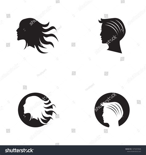 Woman Hair Style Icon And Symbol Silhouette Royalty Free Stock Vector