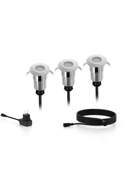 Kit 3 Focos Para Suelo SPORE GardenLink Bajo Voltaje 24V LeonLeds