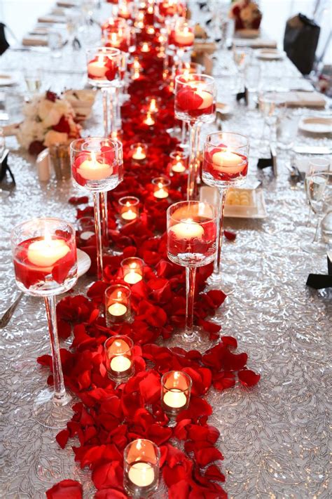 Red Crystal Classic Wedding Red Wedding Theme Red Rose Wedding