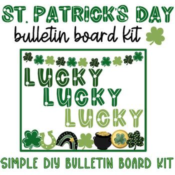 St Patricks Day Bulletin Board March Door Decor St Patricks Letters