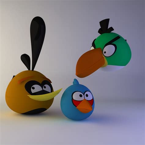 Angry Bird Free 3d Model Blend Free3d