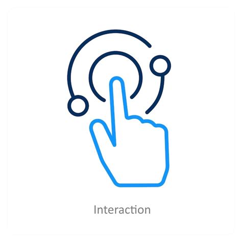 Concepto de icono de interacción y interacción del usuario Vector Premium