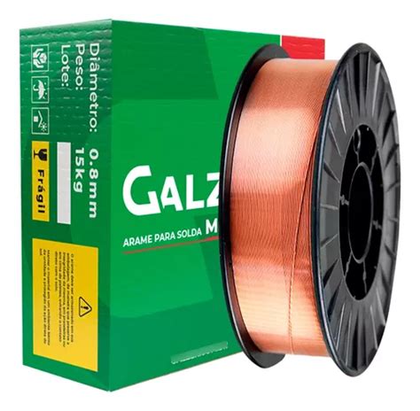 Electrodo De Soldadura Galzer Arame Mig ER70s 6 0 8 Mm 15 Kg 0 8 Mm