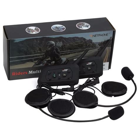 Vnetphone 2pcs V6 1200M Motorcycle Bluetooth 3 0 Helmet Intercom