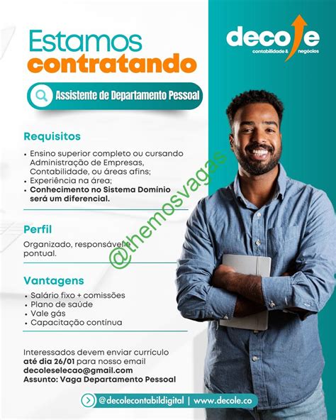 Assistente De Departamento Pessoal Teresina Pi Vaga S