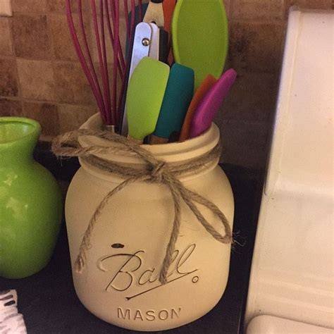 Half Gallon Utensil Holder Mason Jar Utensil Holder Mason Jar Kitchen