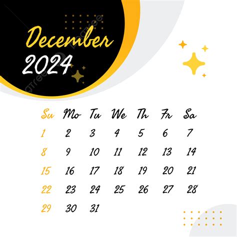 Design De Calendário Mensal De Dezembro De 2023 Vetor Png Dezembro De 2024 Calendário