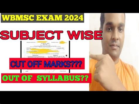 Wbmsc Slst Exam Cut Of Marks Wbmsc Slst Exam Subject Wise