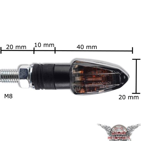 Halogen Mini Micro Blinker Lizzard Motorrad Harley Honda Yamaha Schwarz