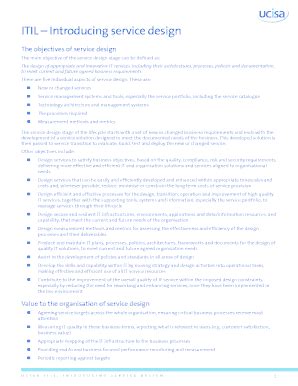 Fillable Online Itil Introducing Service Design Fax Email Print Pdffiller