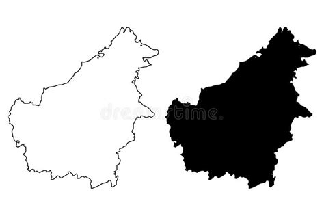 Borneo Vector Map Stock Vector Illustration Of Press 87901702