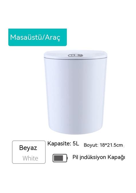 B n Masaüstü Araba Çöp Kovası Beyaz Pilli Model 5l Fiyatları ve