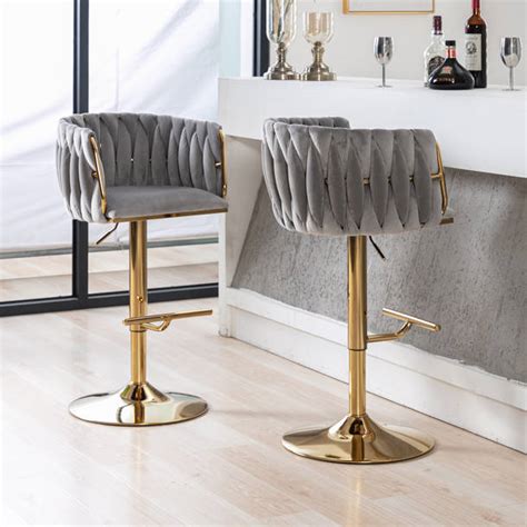 Rosdorf Park Jernimo Swivel Upholstered Adjustable Height Counter Stool